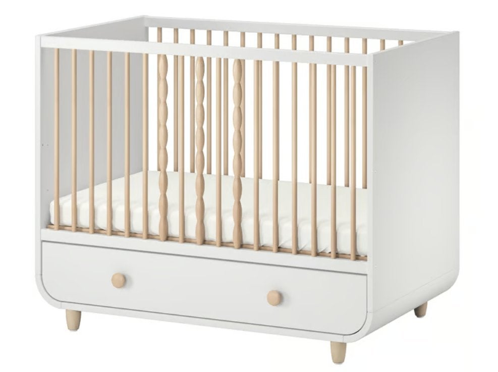 IKEA MYLLRA babybedje met lade 60x120 cm, Ophalen, Gebruikt, Ledikant