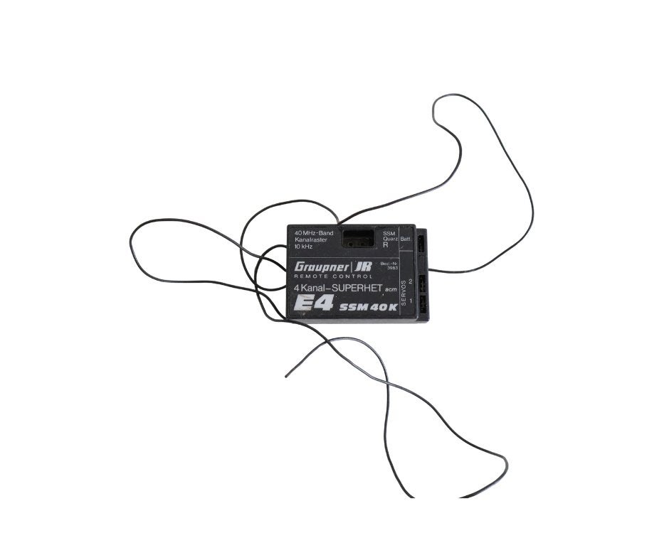 Graupner JR 4 channel Superhet E4 SSM 40K ontvanger, Ophalen of Verzenden, Gebruikt, Overige schalen, Onderdeel