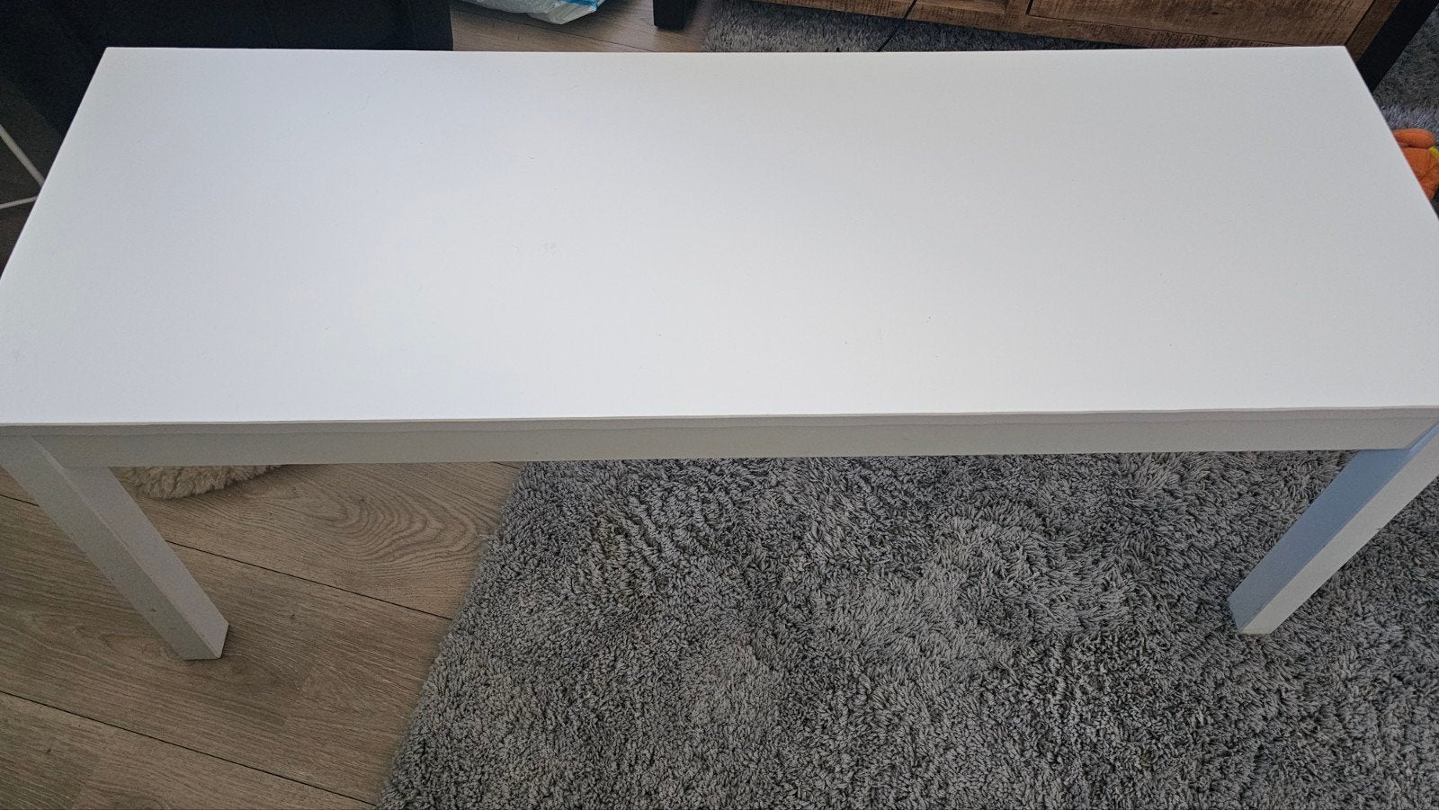 Witte salontafel - Eenvoudig en modern, Ophalen, Gebruikt, 100 tot 150 cm, 50 tot 100 cm
