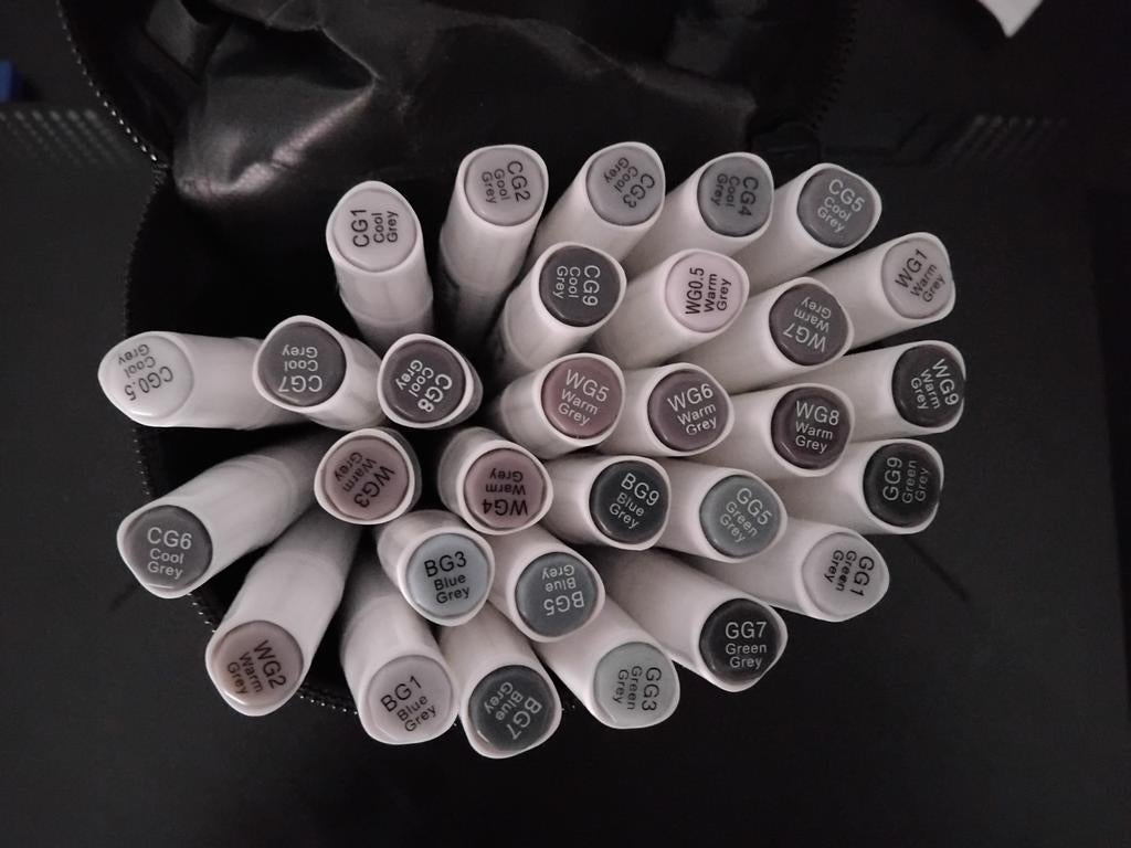 Alcohol Markers - 30 Grijstinten, Ophalen of Verzenden, Zo goed als nieuw, Potlood of Stift