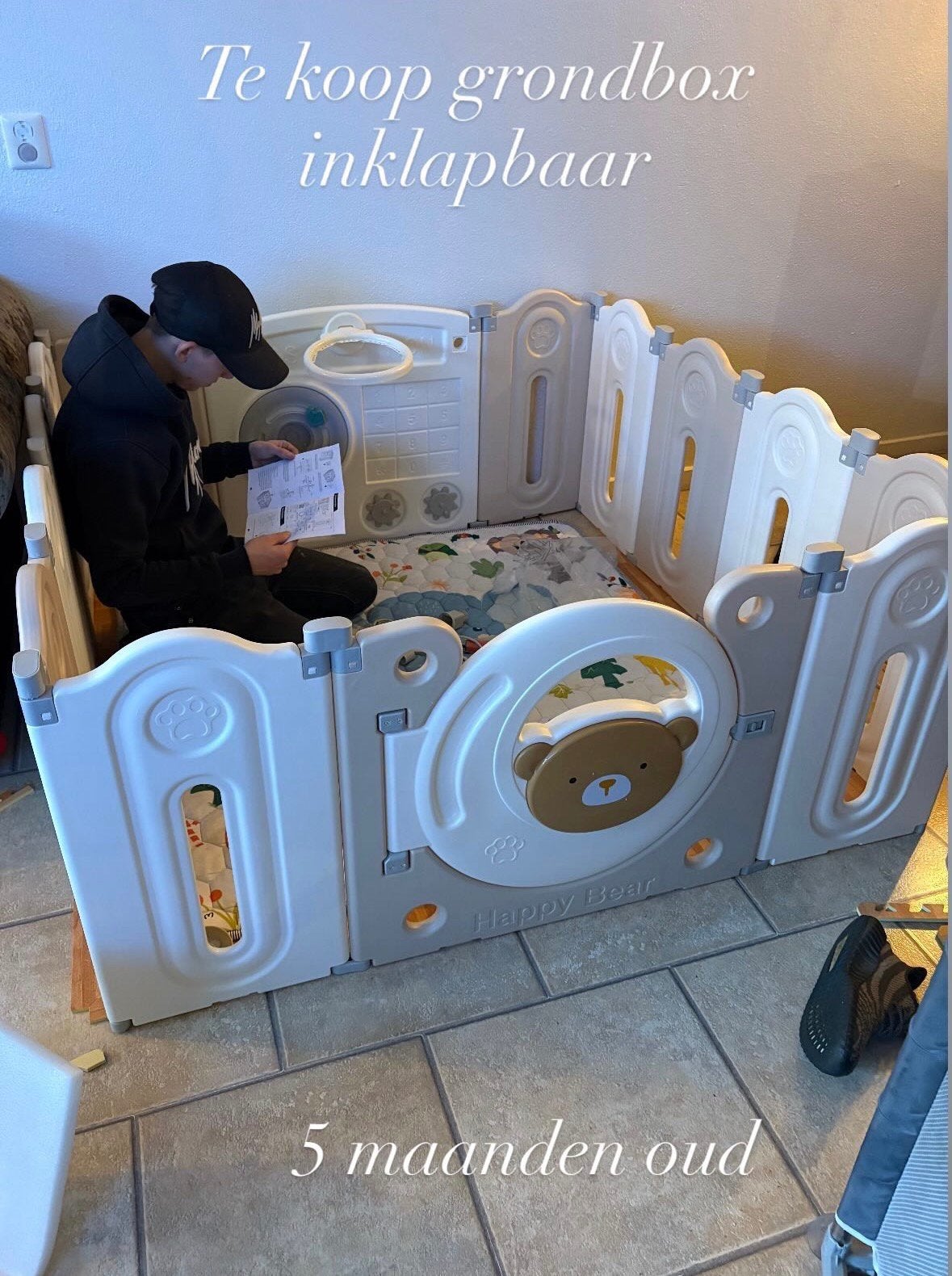 Grond box inklapbaar, Kinderen en Baby's, Boxen, Ophalen, Gebruikt