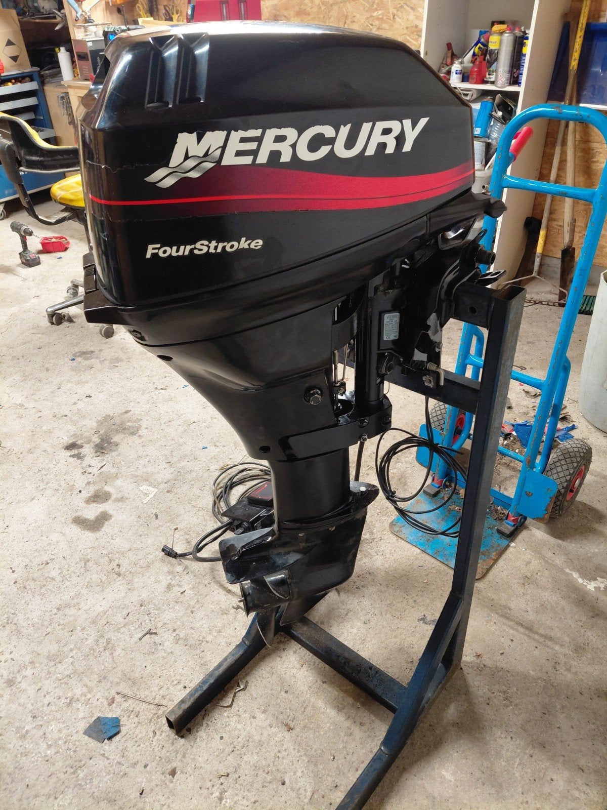 mercury 15 pk 4 tact met defect, Ophalen, 10 tot 30 pk, Gebruikt, Benzine