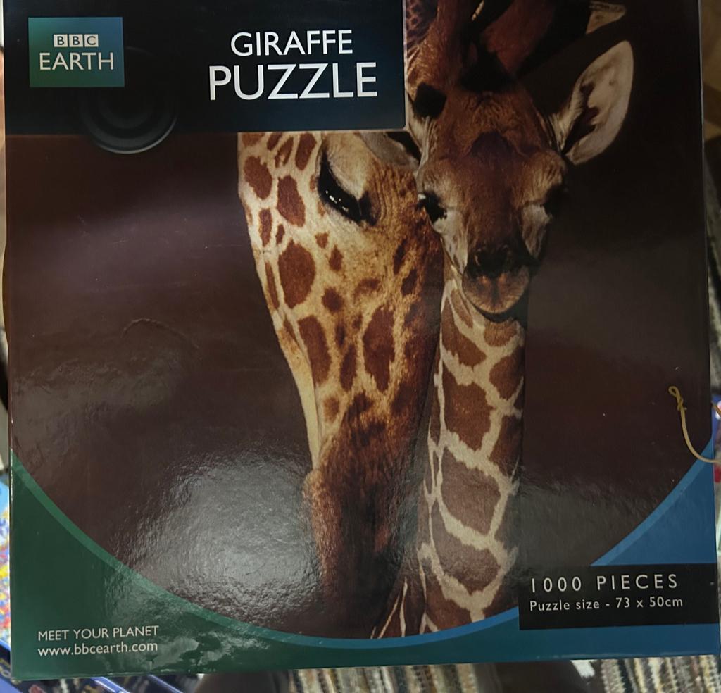 1000 st Giraffe Legpuzzel BBC EARTH Meet Your Planet, Hobby en Vrije tijd, Denksport en Puzzels, Ophalen, 500 t/m 1500 stukjes