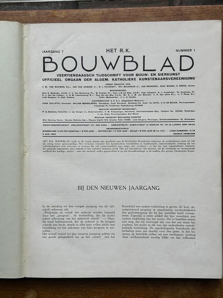 R.K. Bouwblad (1935-1948) - 8 gebonden jaargangen, Ophalen, Gelezen, Overige typen