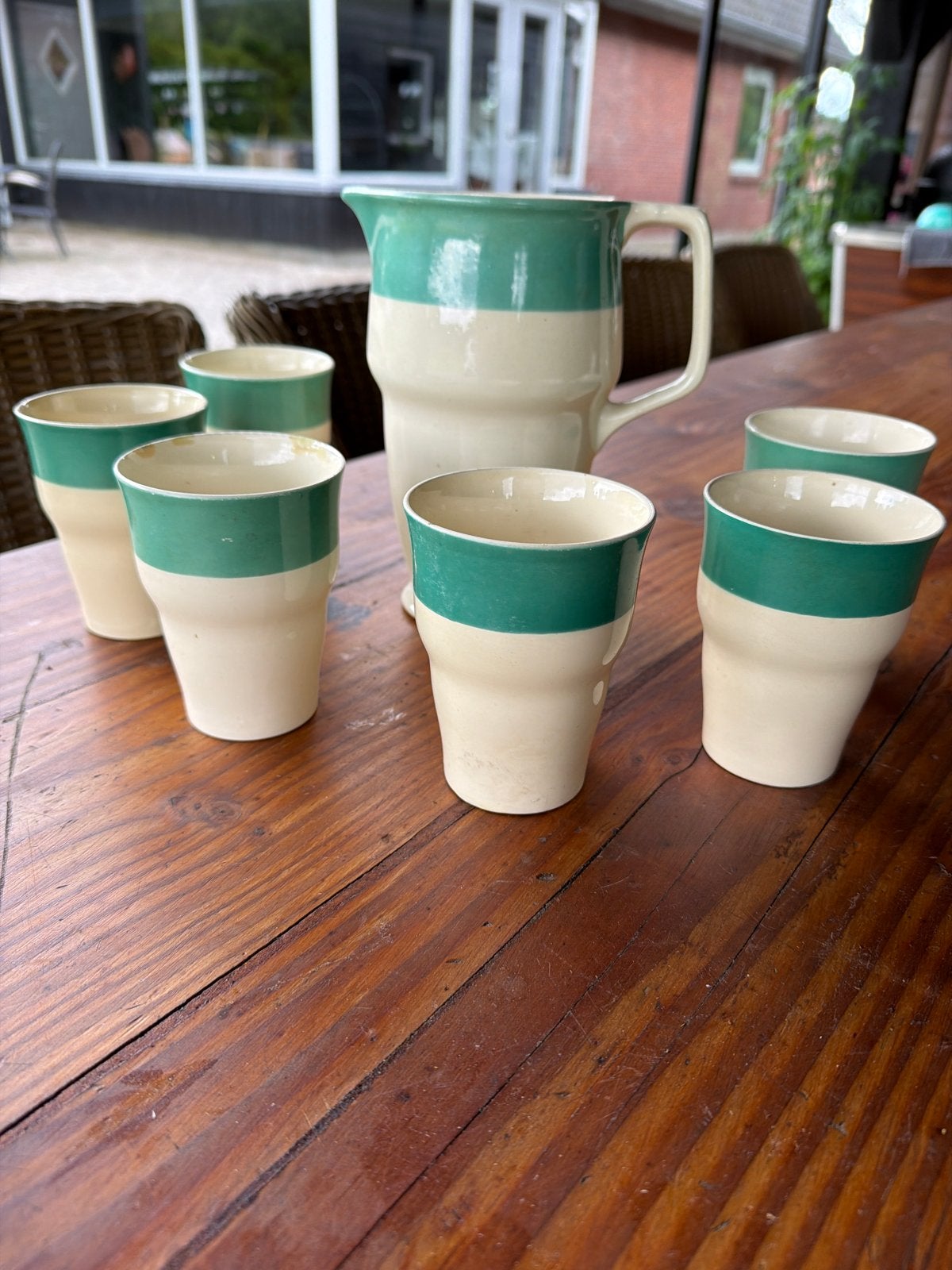 Vintage Melkstel Societe Maastricht - Made in Holland, Antiek en Kunst, Antiek | Keramiek en Aardewerk, Ophalen of Verzenden