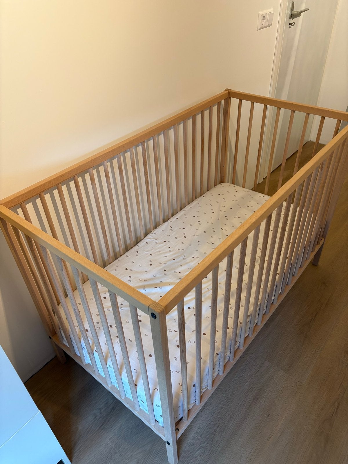 Ledikant met matras, Kinderen en Baby's, Zo goed als nieuw, Minder dan 140 cm, Minder dan 70 cm, Ophalen