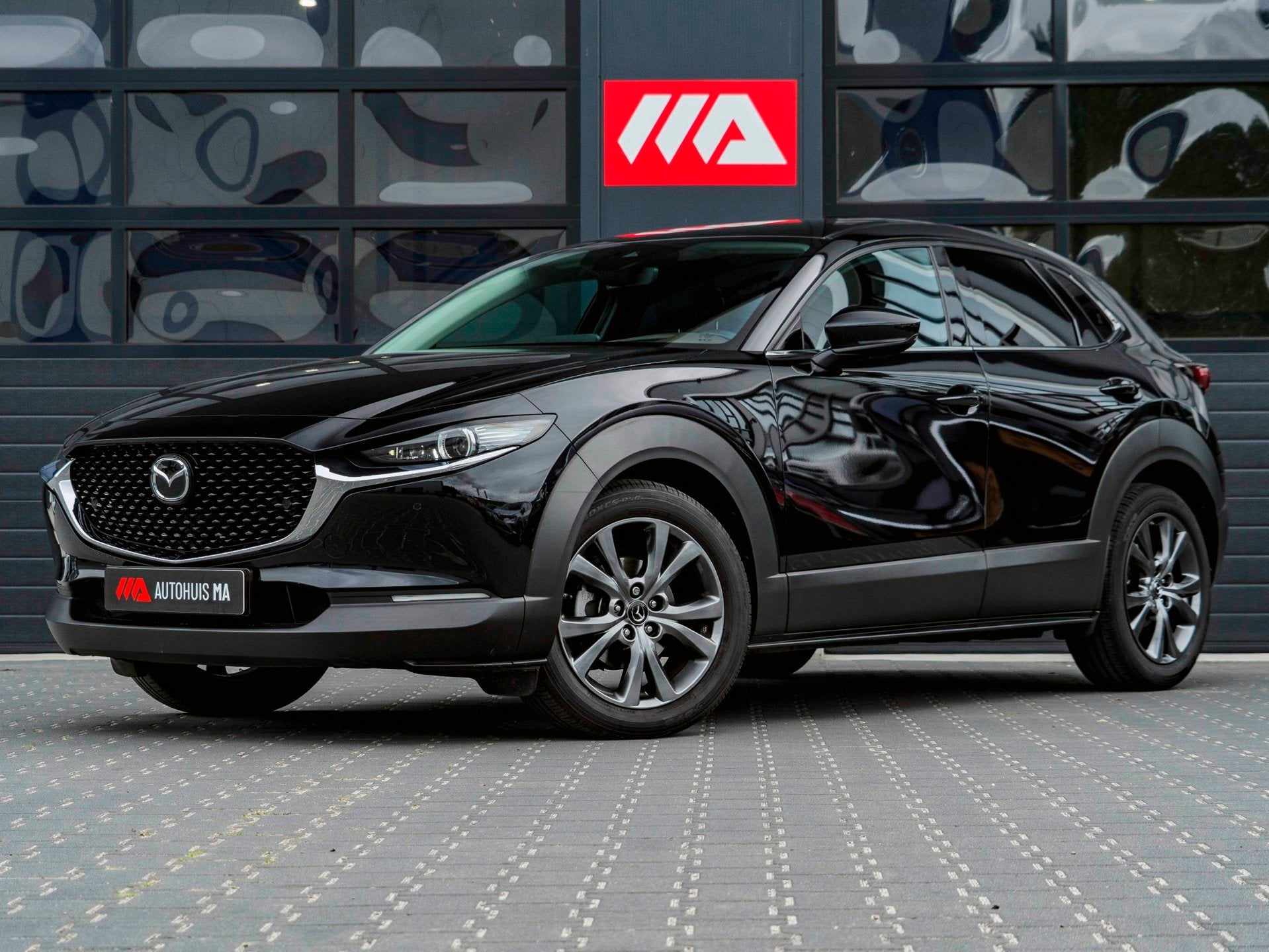 Mazda CX-30 2.0 e-SkyActiv-X M Hybrid Luxury 186 PK | Trekha, Auto's, Mazda, Gebruikt, Euro 6, Zwart, Automatische klimaatregeling