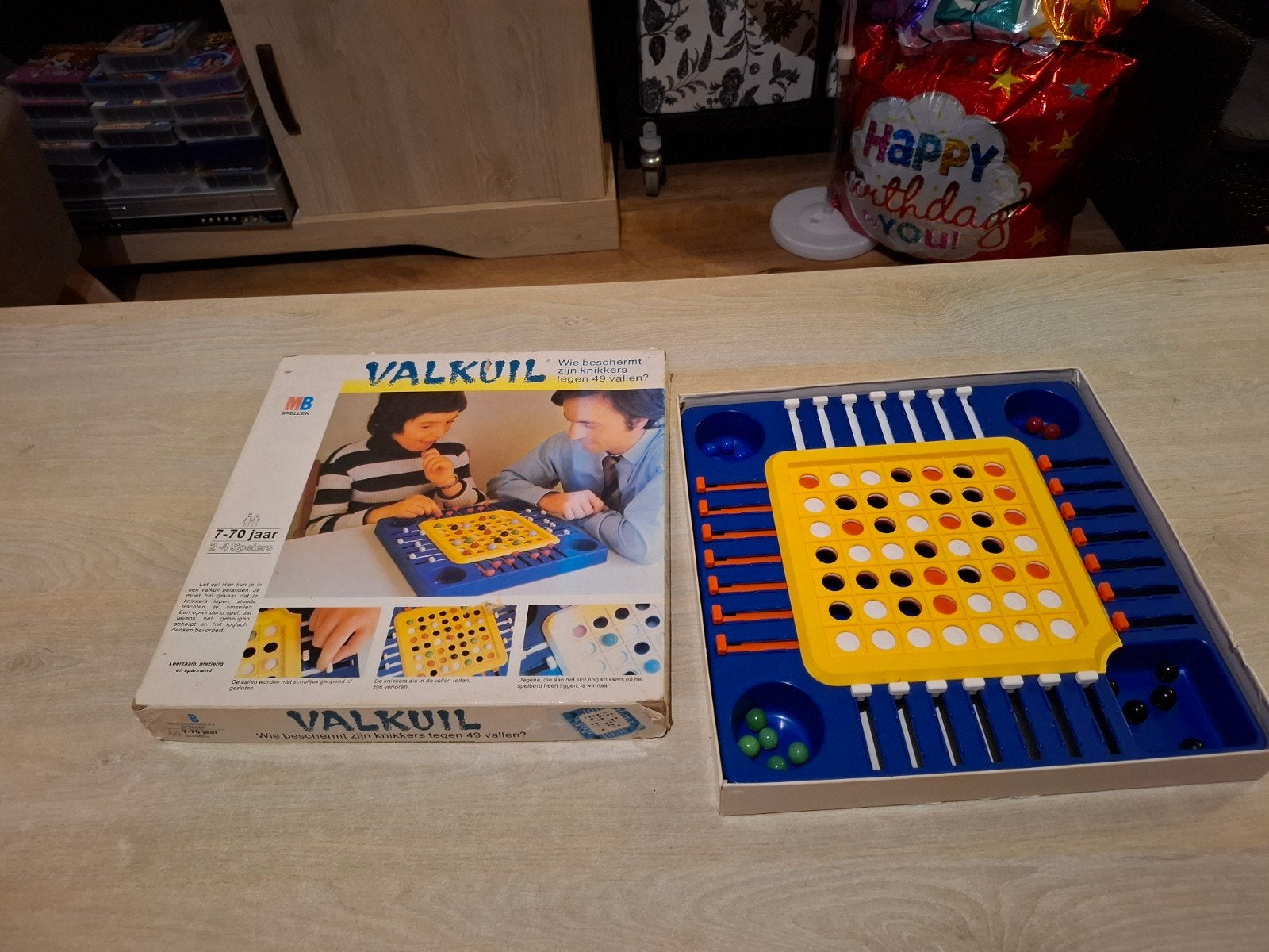 Valkuil Bordspel - Vintage MB Spel, Een of twee spelers, Onbekend, Ophalen of Verzenden, Onbekend