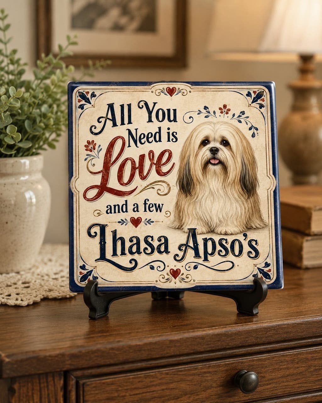 All You Need is Love - Lhasa Apso tegel, Verzenden, Nieuw