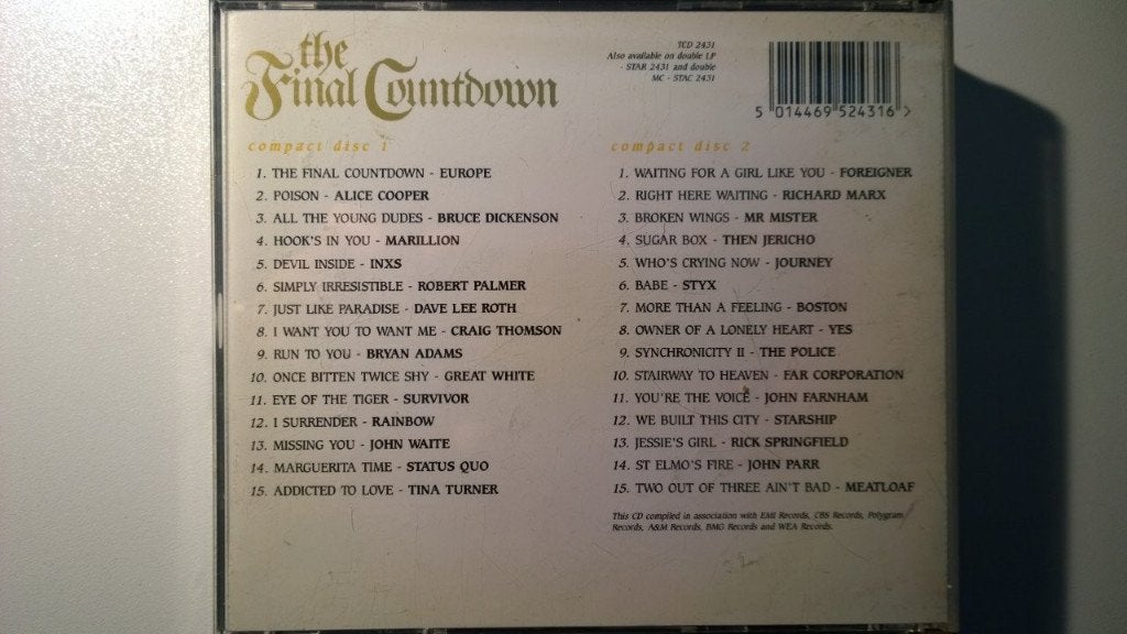 The Final Countdown (The Very Best Of Soft Metal), Ophalen of Verzenden, Zo goed als nieuw, Rock en Metal, Album