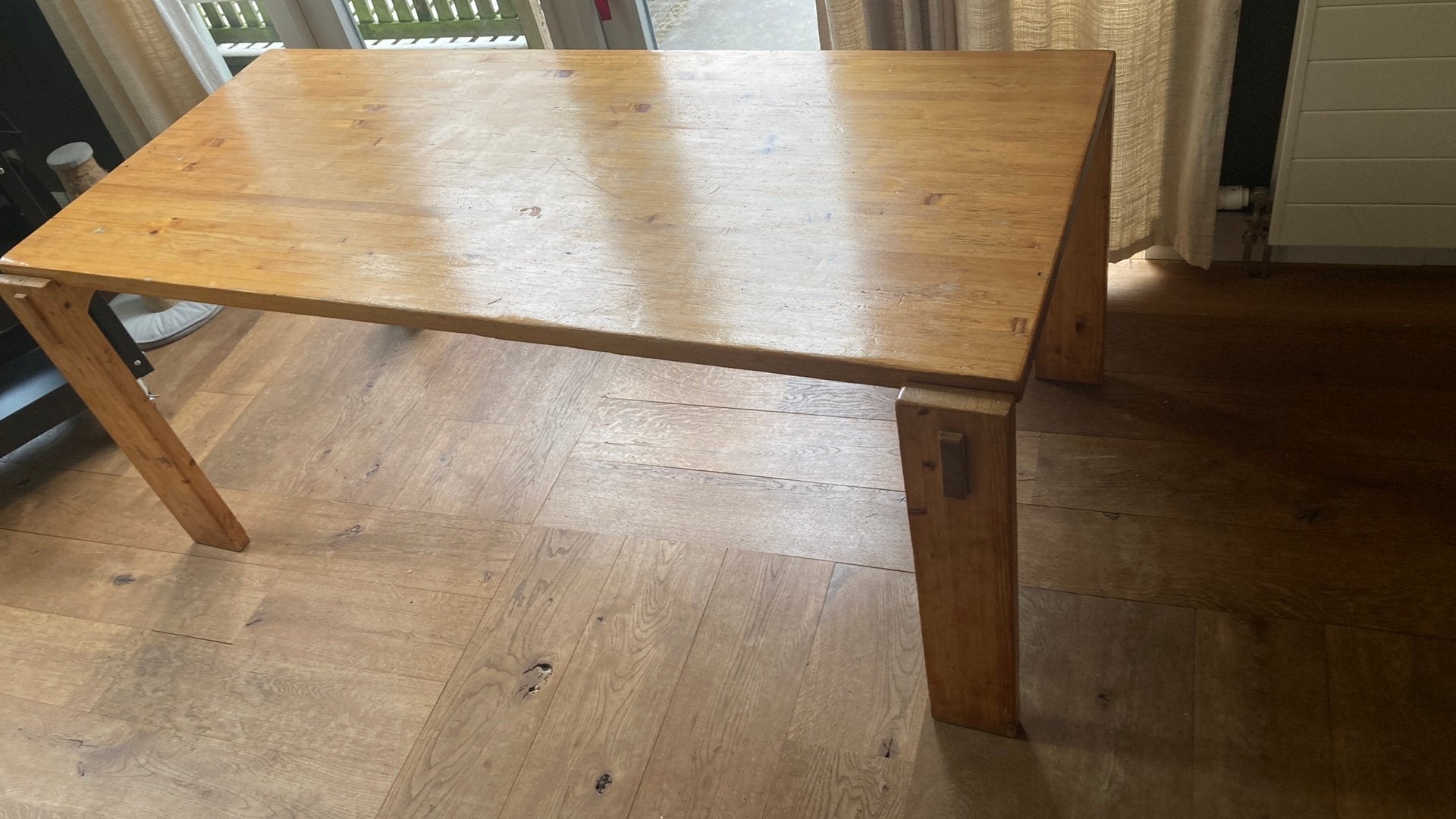 Mooie vintage Lundia eettafel, Ophalen, Gebruikt, 50 tot 100 cm, Vijf personen of meer