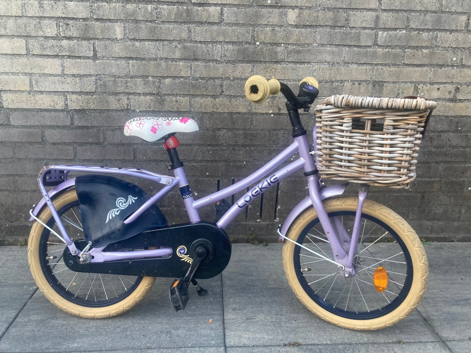 Loekie 16 inch fiets met mand, Ophalen, Gebruikt, Terugtraprem, 16 tot 20 inch