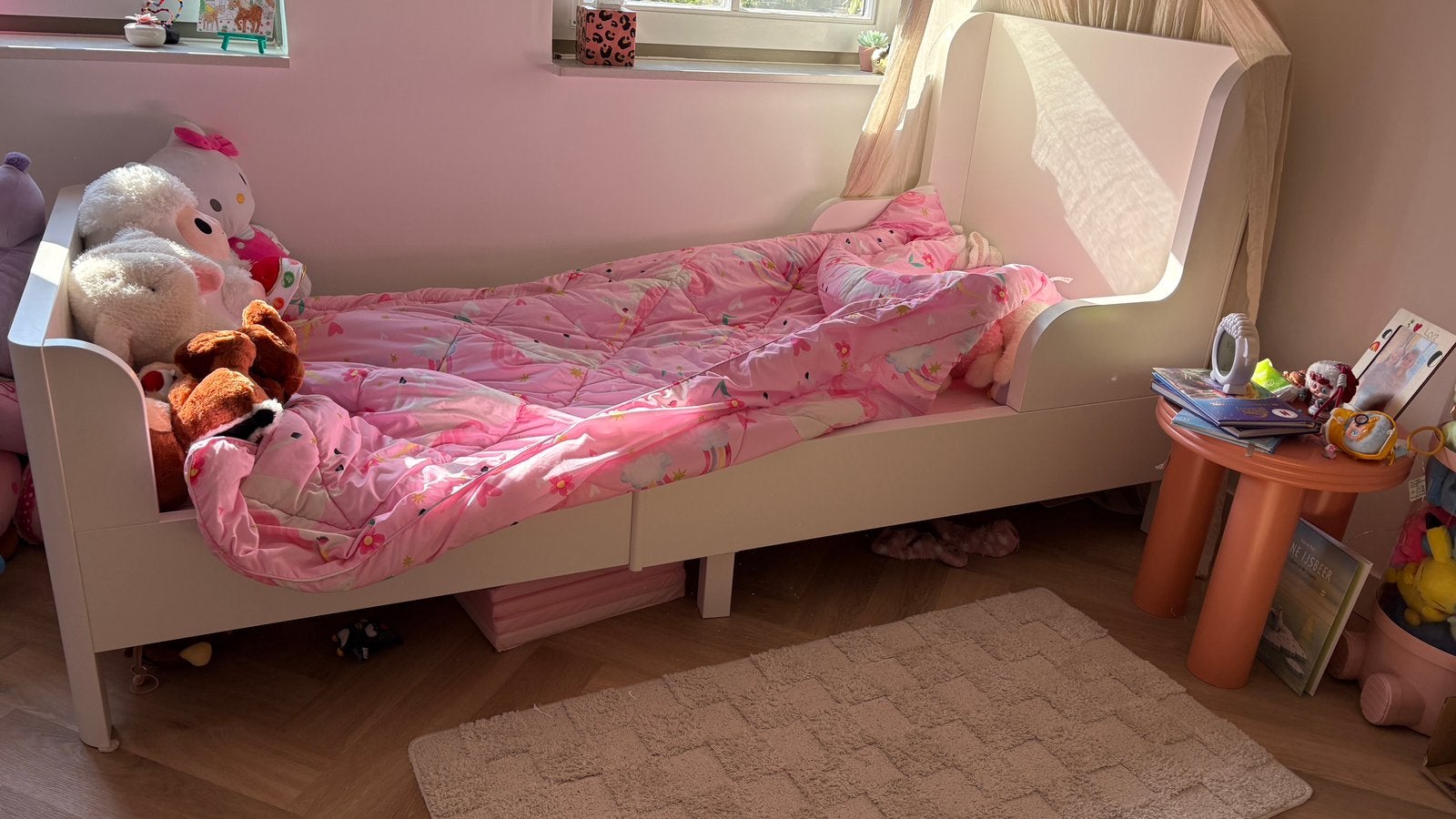Ikea BUSUNGE kinder meegroei bed - MOET WEG!, Ophalen, Gebruikt, 70 tot 85 cm, Matras