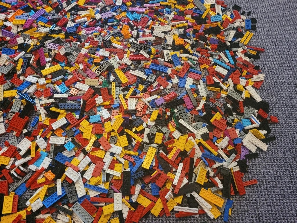 Partij Z5=2,5 Kilo Lego plaatjes gemengd, Lego, Lego, Gebruikt, Lego