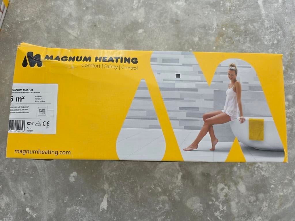 Magnum electrische vloerverwarming zonder thermostaat 6m2, Ophalen of Verzenden, Nieuw