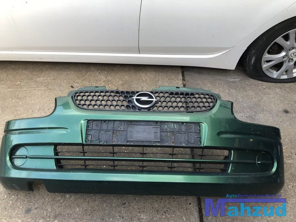 OPEL AGILA A Groen Z369 Voorbumper compleet (2000-2007), Gebruikt, Voor, Opel Automobile GmbH, Ophalen of Verzenden