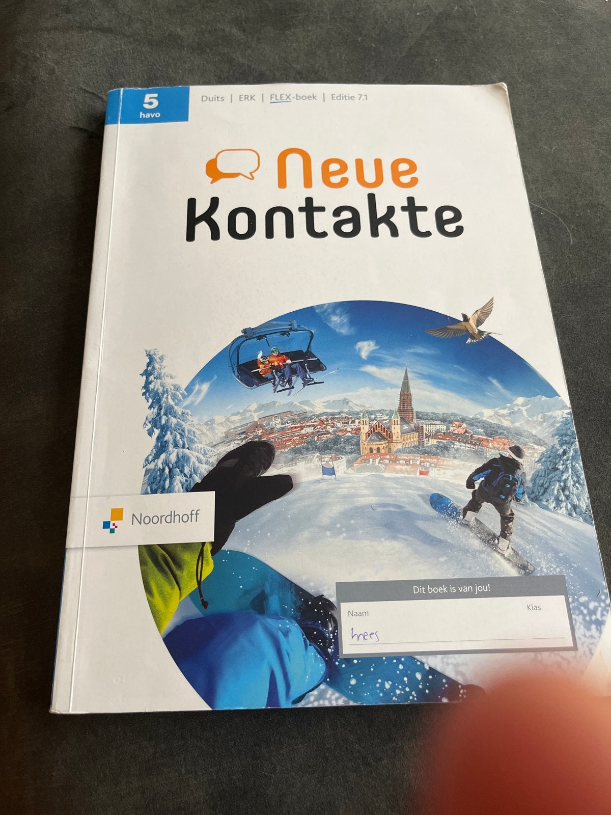Neue Kontakte 5 havo Duits FLEX-boek Editie 7.1 Noordhoff, Ophalen of Verzenden, Zo goed als nieuw, HAVO, Duits