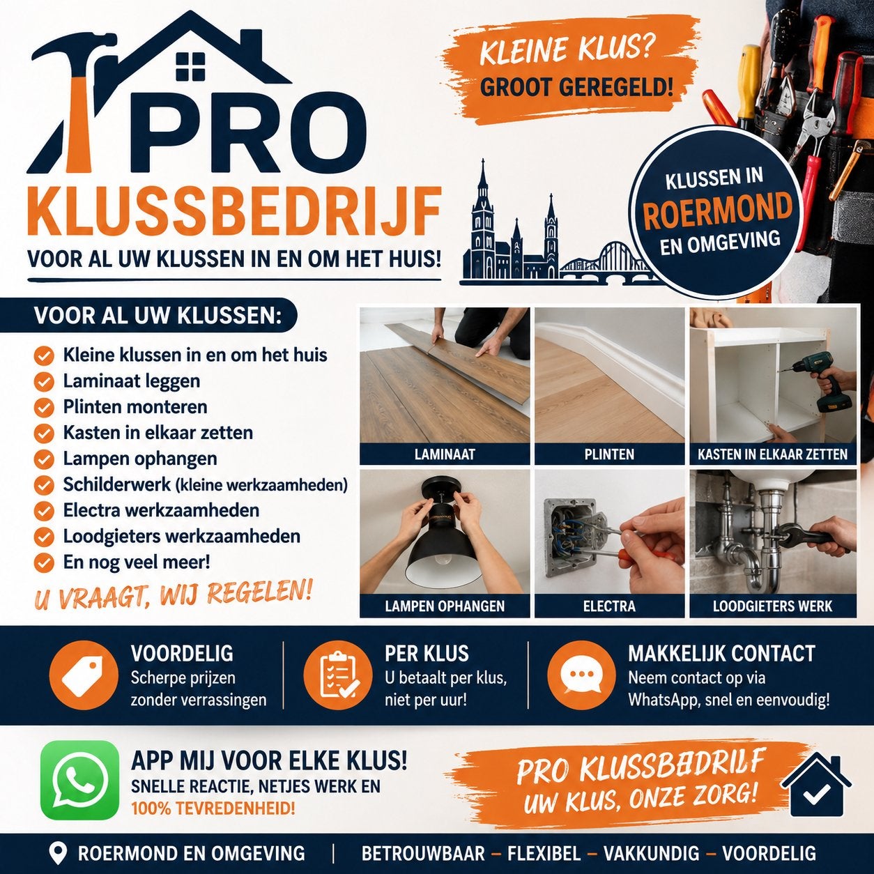 Pro Klusbedrijf | Kleine Klussen | Roermond & Omgeving, 24-uursservice