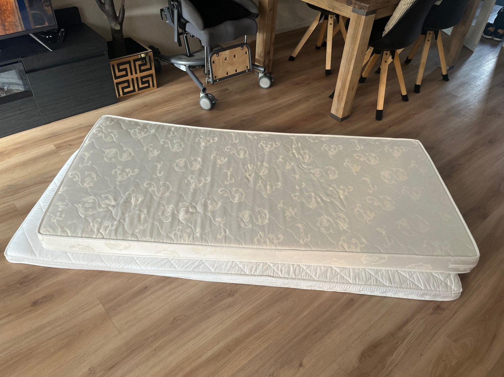 Kindermatras en topper 90x200 cm, Ophalen, 85 tot 100 cm, Zo goed als nieuw, Matras