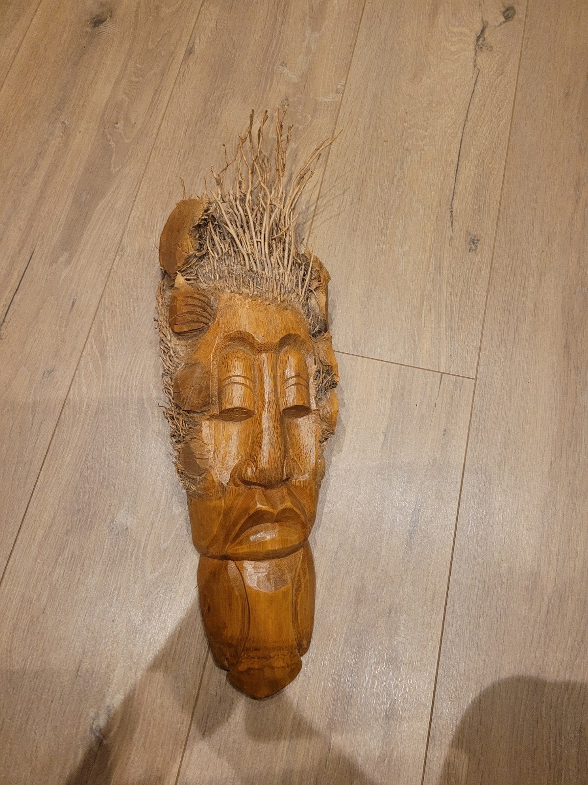 Mooie grote houten Balinese masker, Hout, Bruin, Masker, 45 cm