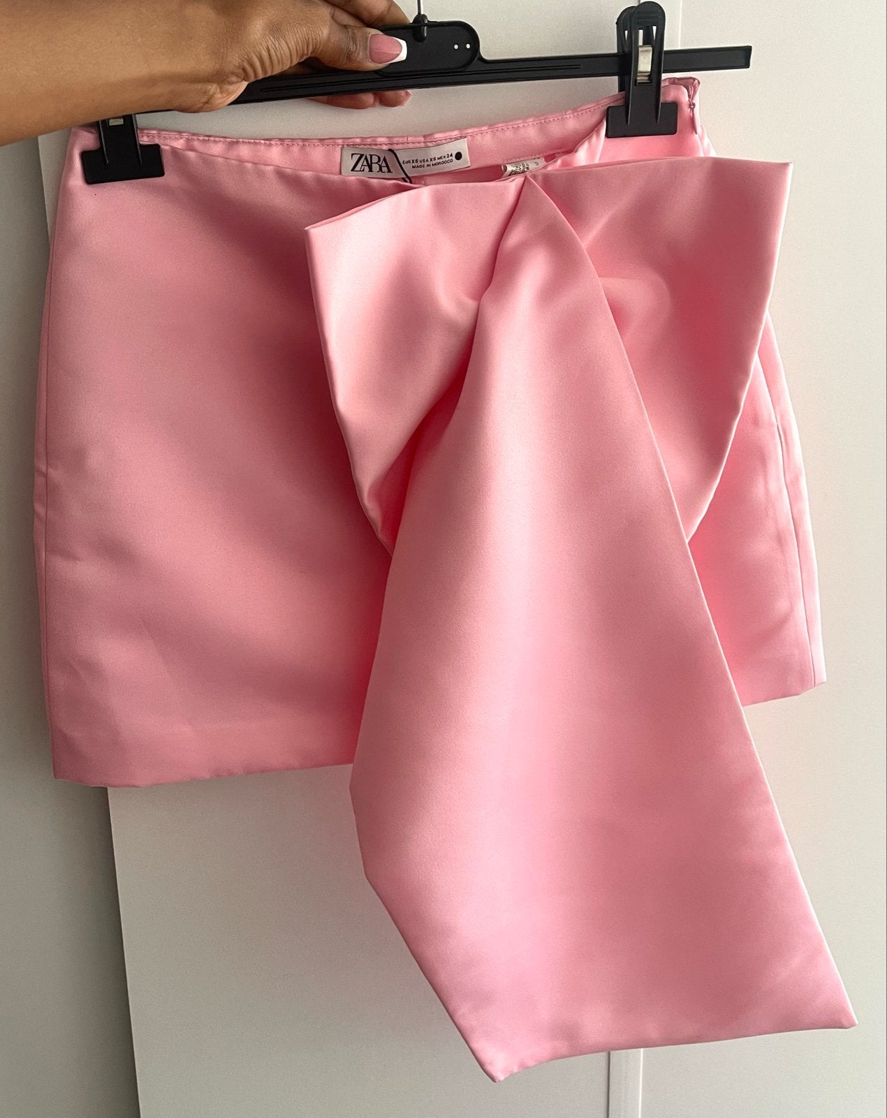 Zara Roze Minirok met Grote Strik - Maat XS, Nieuw, Ophalen of Verzenden, Roze, Maat 34 (XS) of kleiner