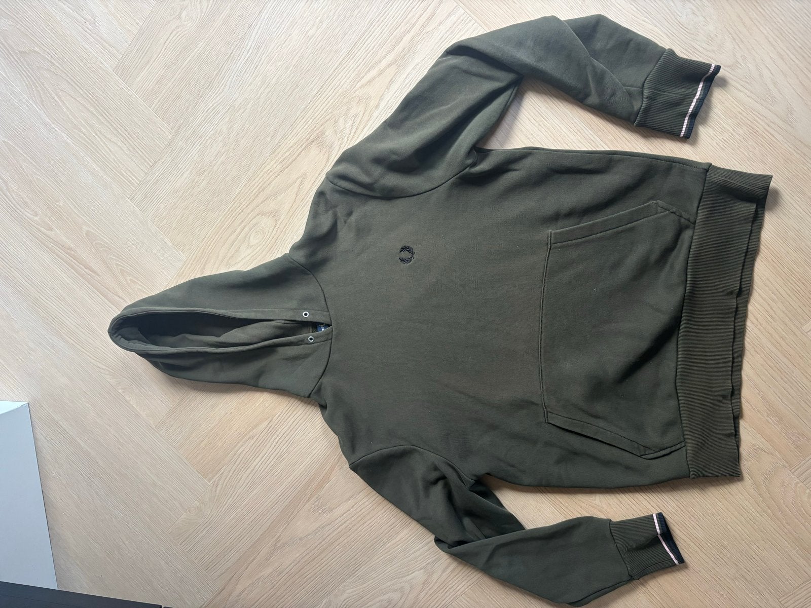 Fred Perry Hoodie - Maat M, Ophalen of Verzenden, Gedragen, Maat 48/50 (M), Groen