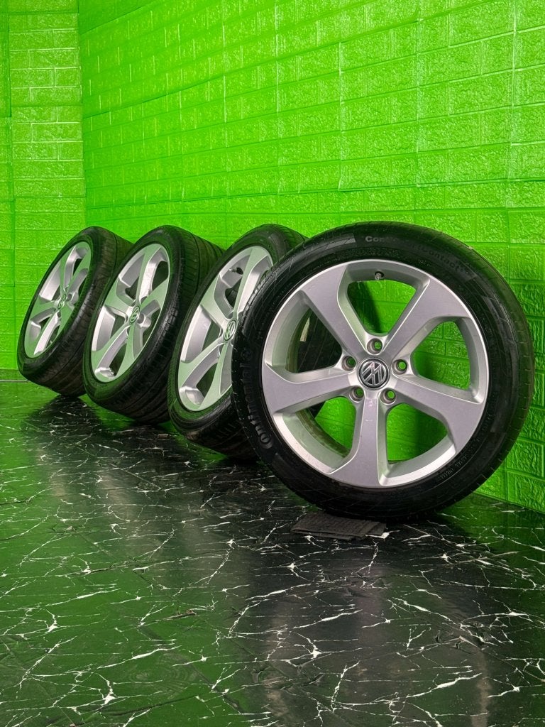 Originele Volkswagen Golf velgen 17" 5x112 Brooklyn zomerset, Niet ingevuld, Gebruikt, Banden en Velgen, Niet ingevuld