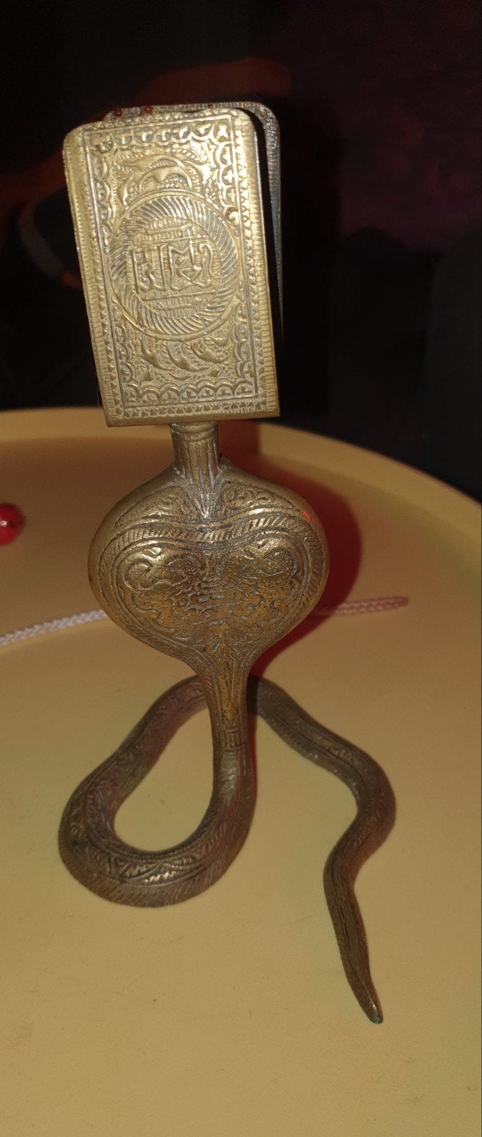 brons koper cobra luciferhouder, Antiek en Kunst, Ophalen