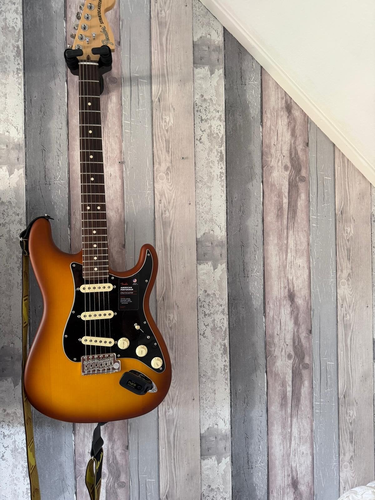 Fender electrische gitaar USA gitaarkoffer versterker, Ophalen, Zo goed als nieuw, Solid body, Fender