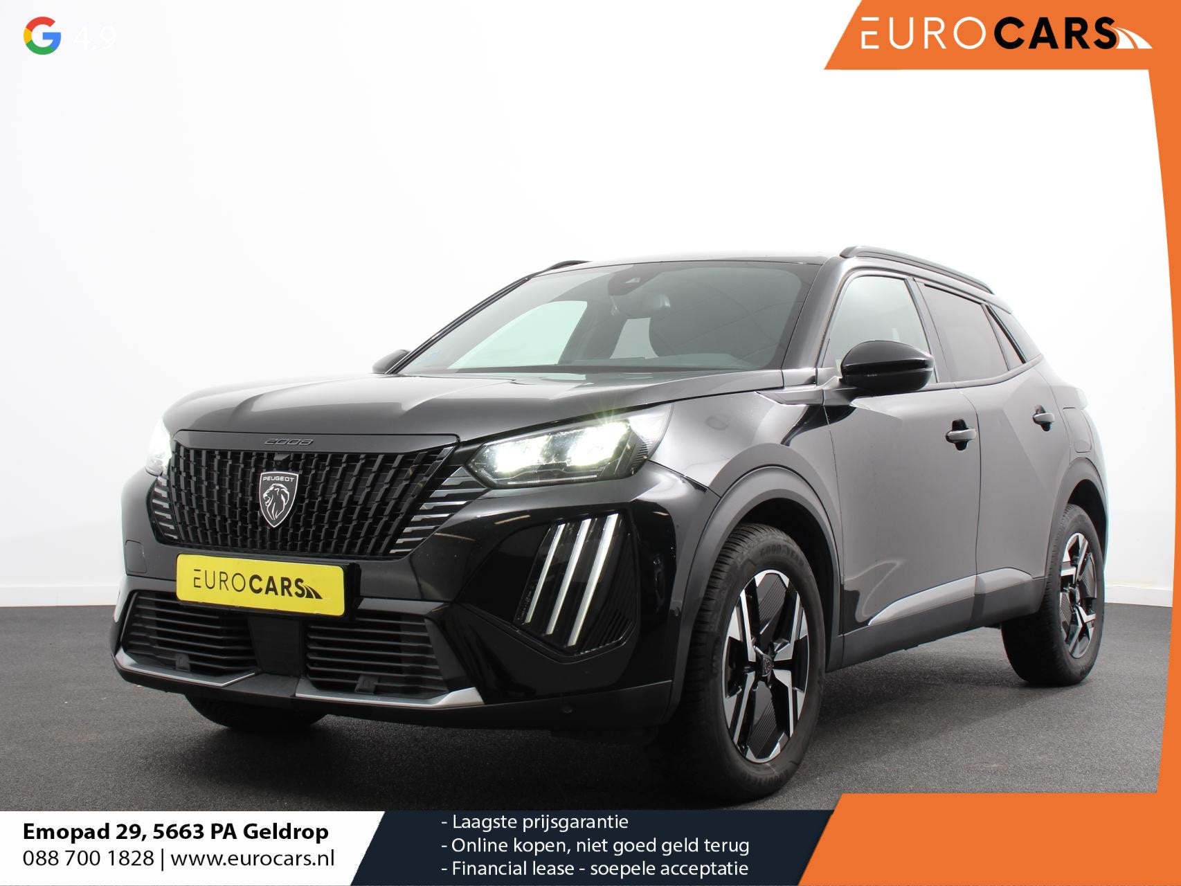 Peugeot 2008 1.2 Allure 136pk Hybrid Automaat Camera 360 Cli, Auto's, Peugeot, 1272 kg, Gebruikt, Leder en Stof, Zwart
