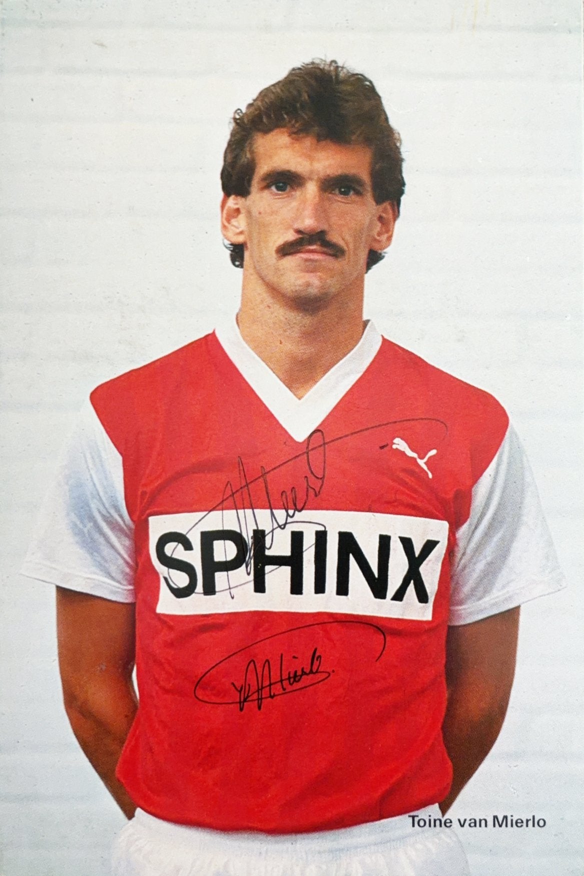 Spelerskaart Toine van Mierlo - MVV Maastricht - 1985/1986, Verzamelen, Sportartikelen en Voetbal, Ophalen of Verzenden, Zo goed als nieuw