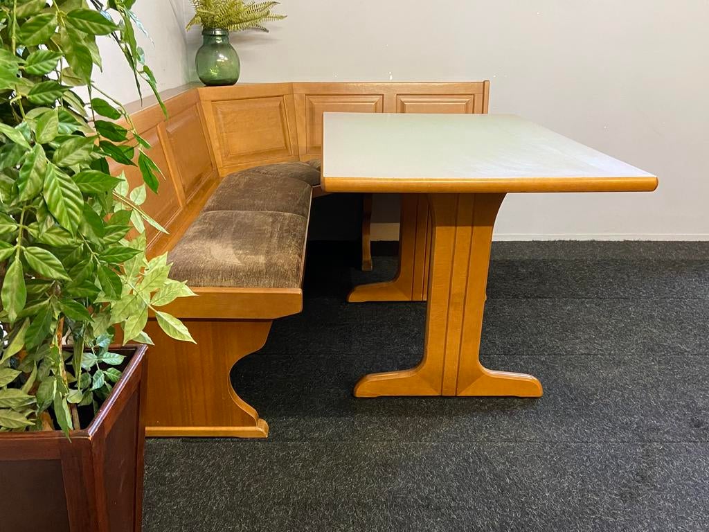 Originele Duitse eethoek Oostenrijkse hoekset eettafel, Caravans en Kamperen, Caravan accessoires, Ophalen, Zo goed als nieuw