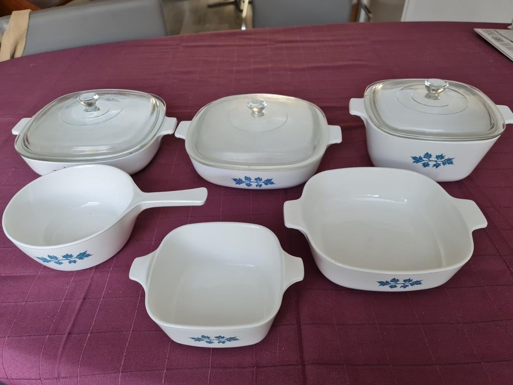 Pyroflam Schalenset - 6-delig met deksels, Porselein of Keramiek, Schaal, Vierkant, Ophalen of Verzenden