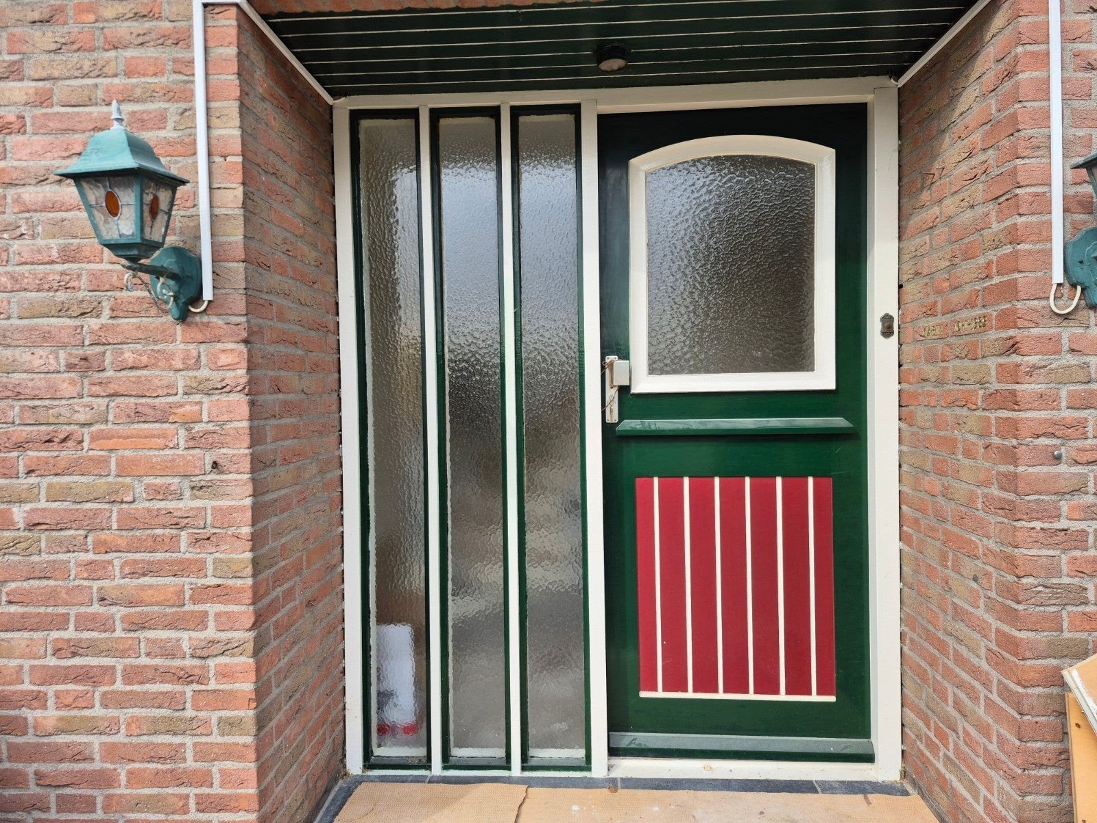 2 Gaulhofer hardhouten kozijnen: voorpui en achterdeur, Gebruikt, Deurkozijn, 225 cm of meer, Ophalen of Verzenden