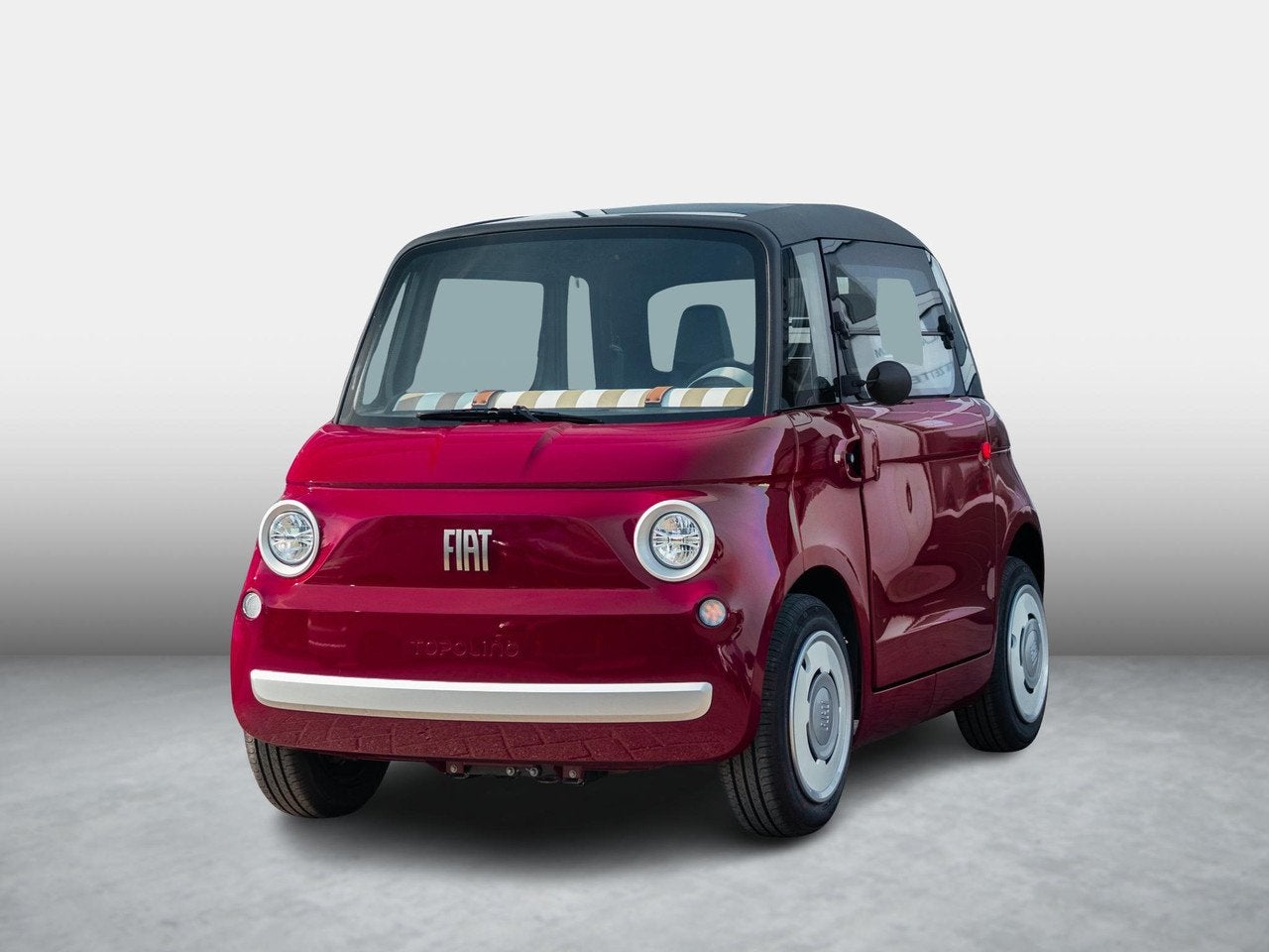 Fiat TOPOLINO | Dutchies Edition | Burgundy Red | Leder Amar, Auto's, Automaat, Gebruikt, Overige modellen, Leder