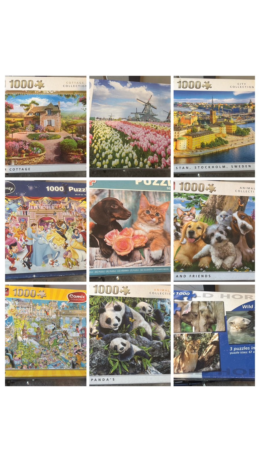 Stapel puzzels, Ophalen of Verzenden, Gebruikt, Legpuzzel