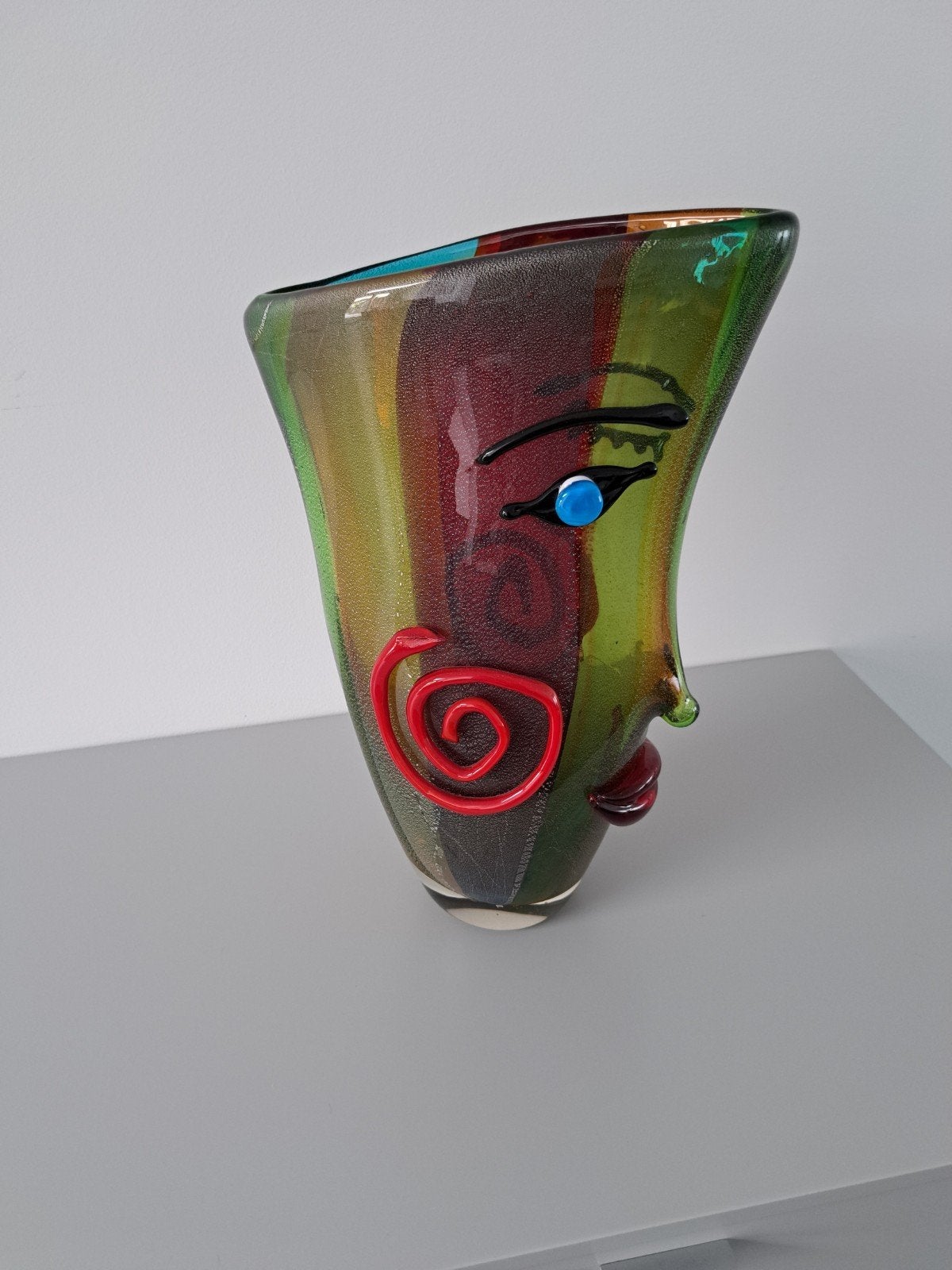 murano gezichten vaas, Ophalen, Glas