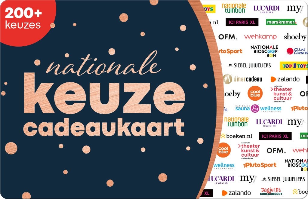 Keuze Cadeau Kaart 100,-, Tickets en Kaartjes, Kortingen en Cadeaubonnen, Eén persoon, Cadeaubon, Overige typen