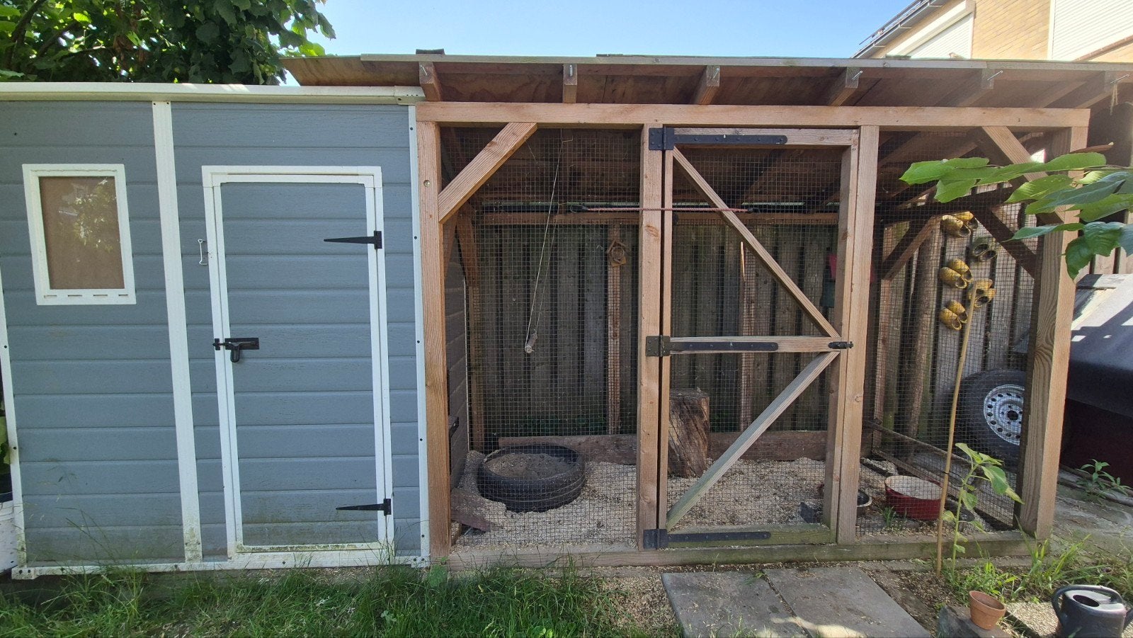 Luxe kippenhok met grote buitenren., Dieren en Toebehoren, Pluimvee, Meerdere dieren, Kip