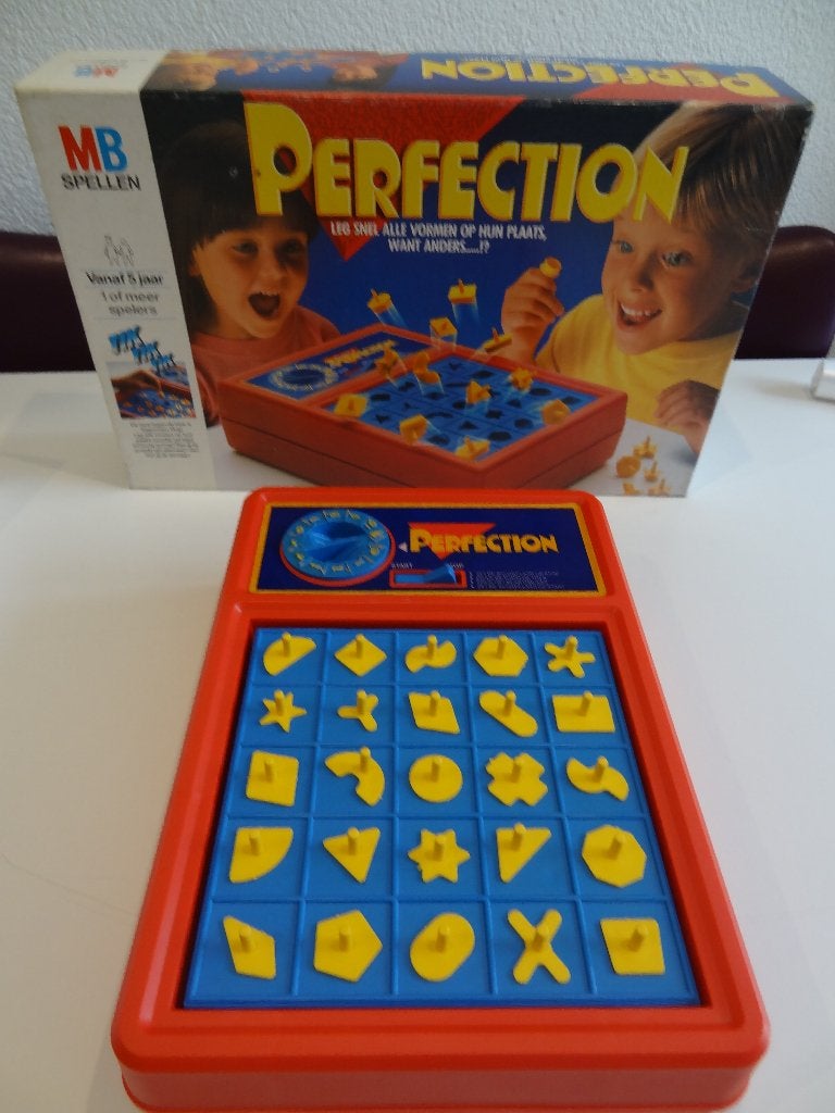 Perfection Vintage Spel, Een of twee spelers, Ophalen, Zo goed als nieuw, MB Spellen