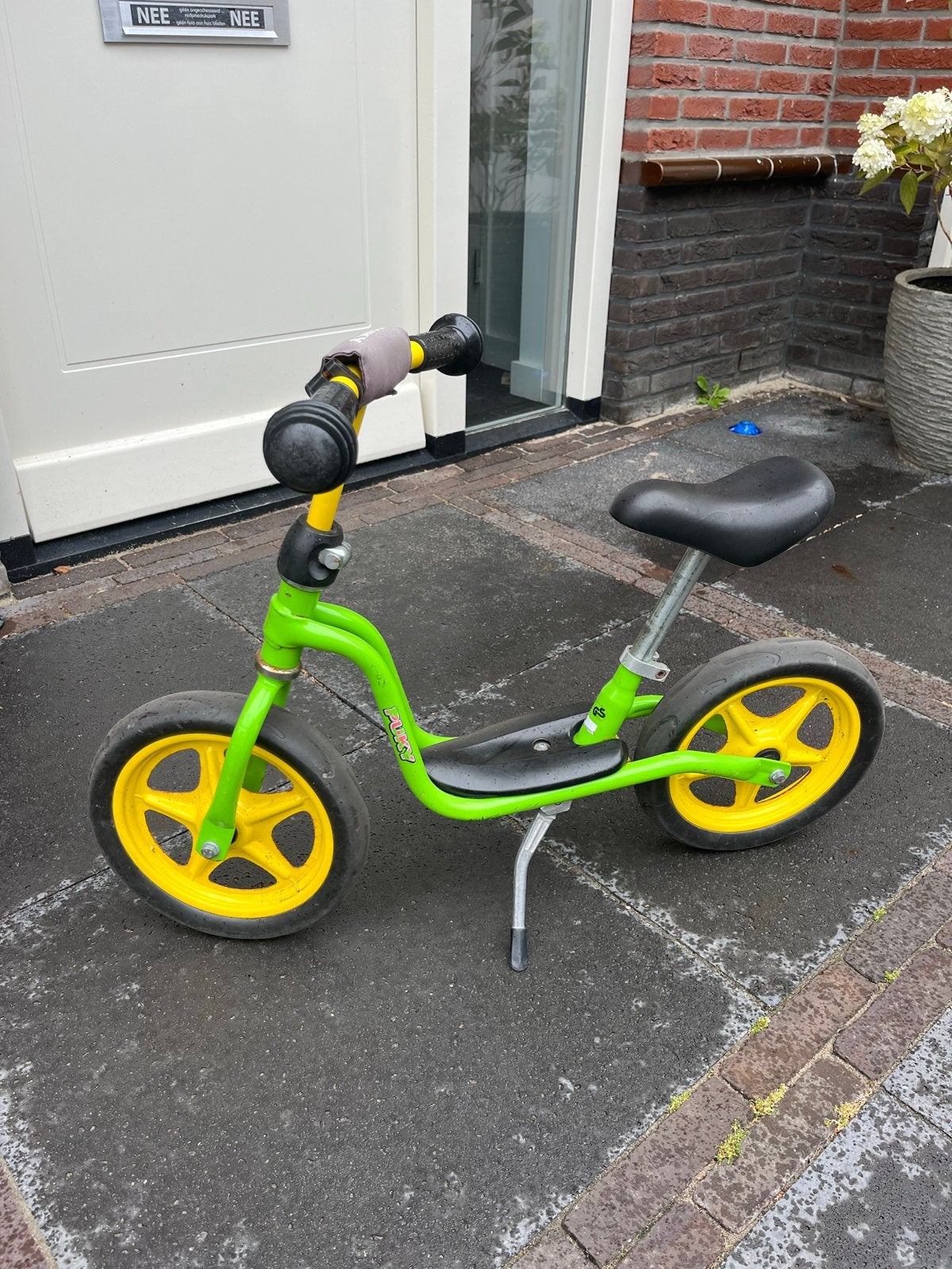 Puky loopfiets groen/geel, Kinderen en Baby's, Speelgoed | Buiten | Voertuigen en Loopfietsen, Ophalen, Gebruikt, Loopfiets