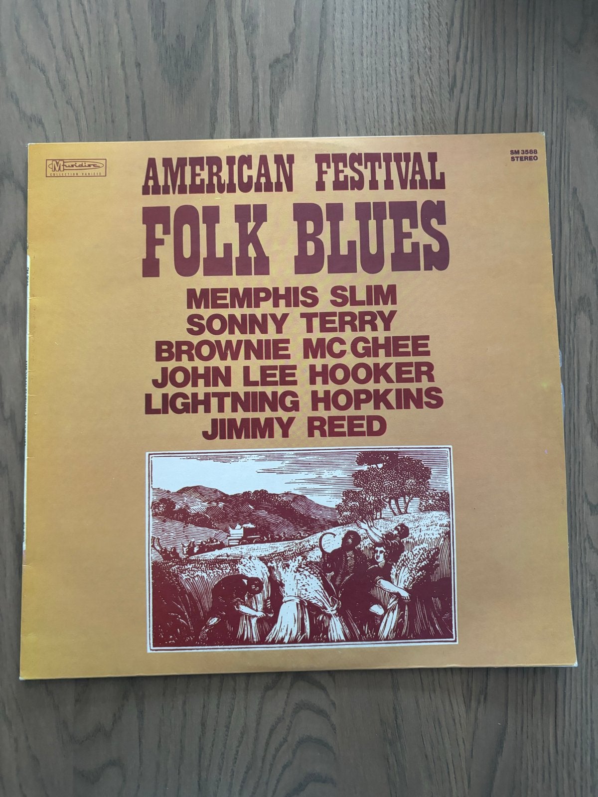 American Festival Folk Blues LP - Memphis Slim, John Lee Hoo, LP, Ophalen of Verzenden, Zo goed als nieuw, 12 inch