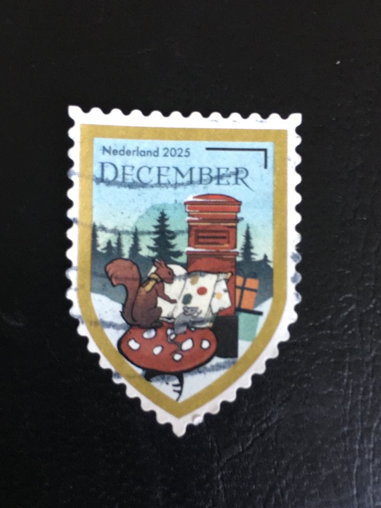 jsv 2723 Neder 2025 - Decenberzegel met eekhoorn- gestempeld, Ophalen of Verzenden, Na 1940, Gestempeld