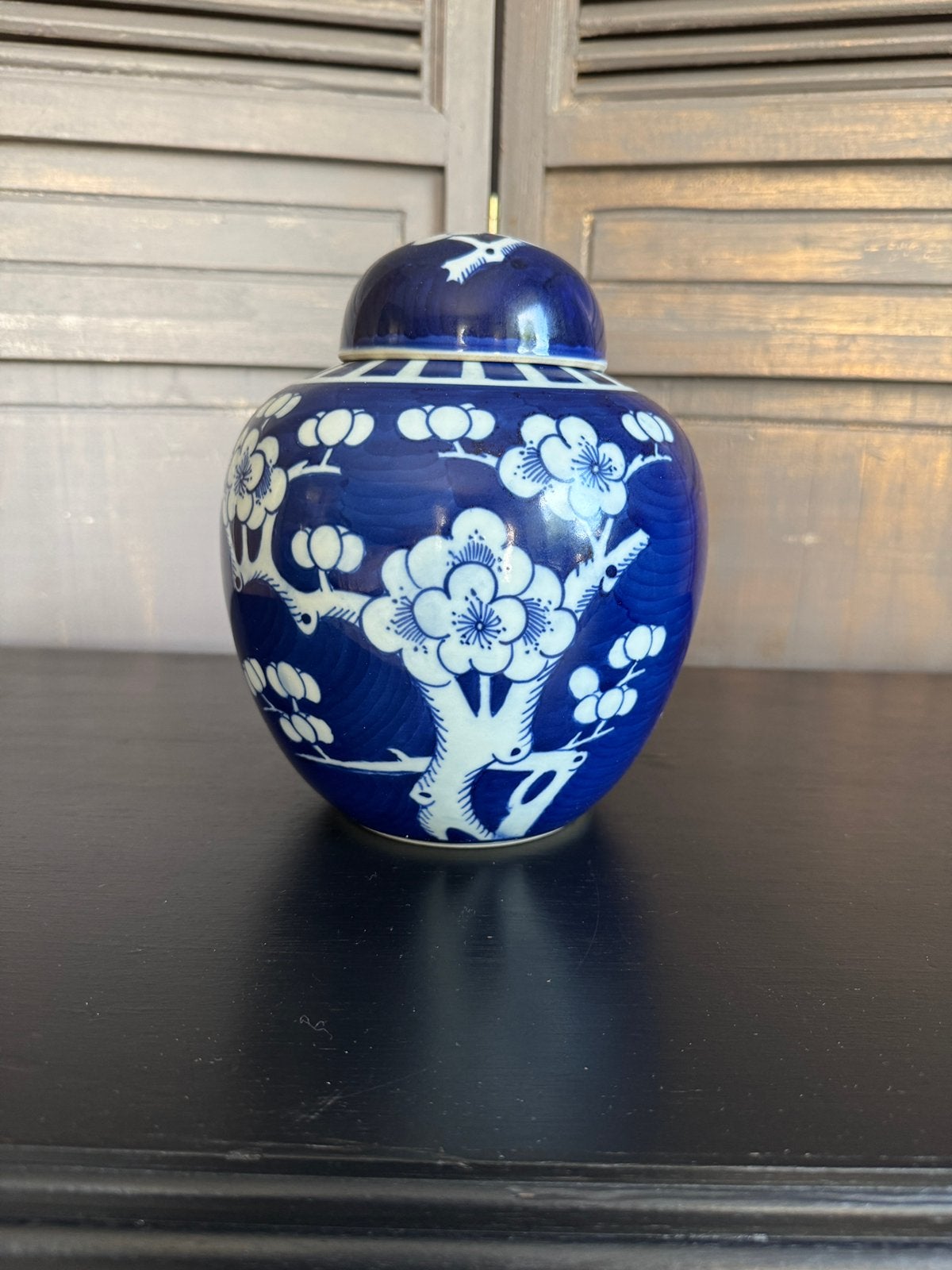 Grote Chinees porseleinen gemberpot m prunusbloesem decor, Ophalen of Verzenden