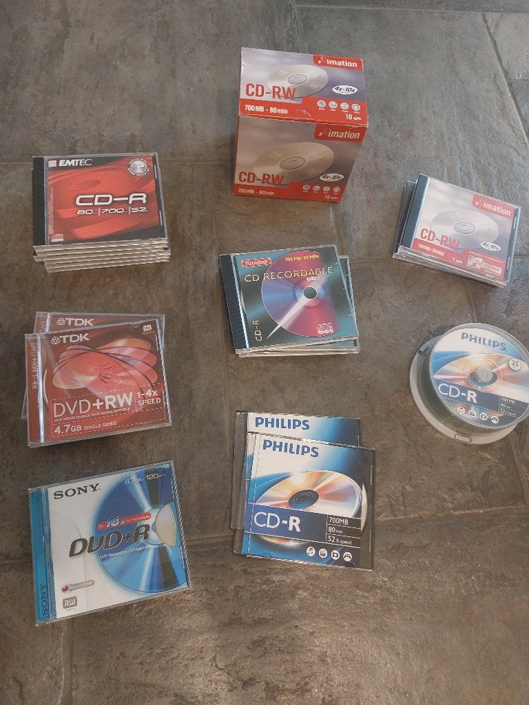 Partij CD's en DVD's o.a. TDK Sony Emtec Philips etc., Ophalen, Nieuw, Dvd