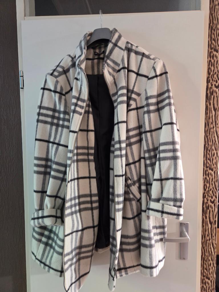 Ulla Popken zware jas Maat 62/64 - Geruit Wit/Zwart, Kleding | Dames, Jassen | Winter, Wit, Maat 46/48 (XL) of groter, Ulla Popken