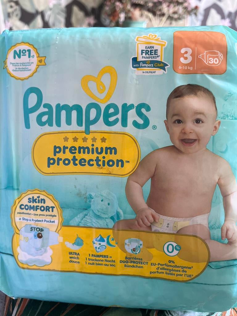 Pampers Premium Protection Luiers Maat 3 (6-10 kg) - 30 stuk, Ophalen of Verzenden, Nieuw