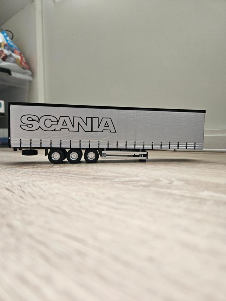 Tekno Scania oplegger model, Ophalen of Verzenden, Gebruikt, Bus of Vrachtwagen, Tekno