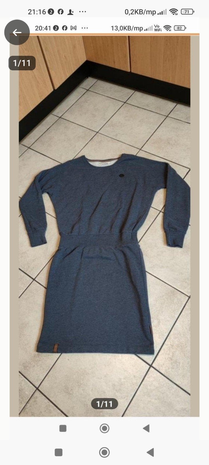 Naketano comfortabele prachtige jurk maat M, Maat 38/40 (M), Blauw, Ophalen of Verzenden, Zo goed als nieuw
