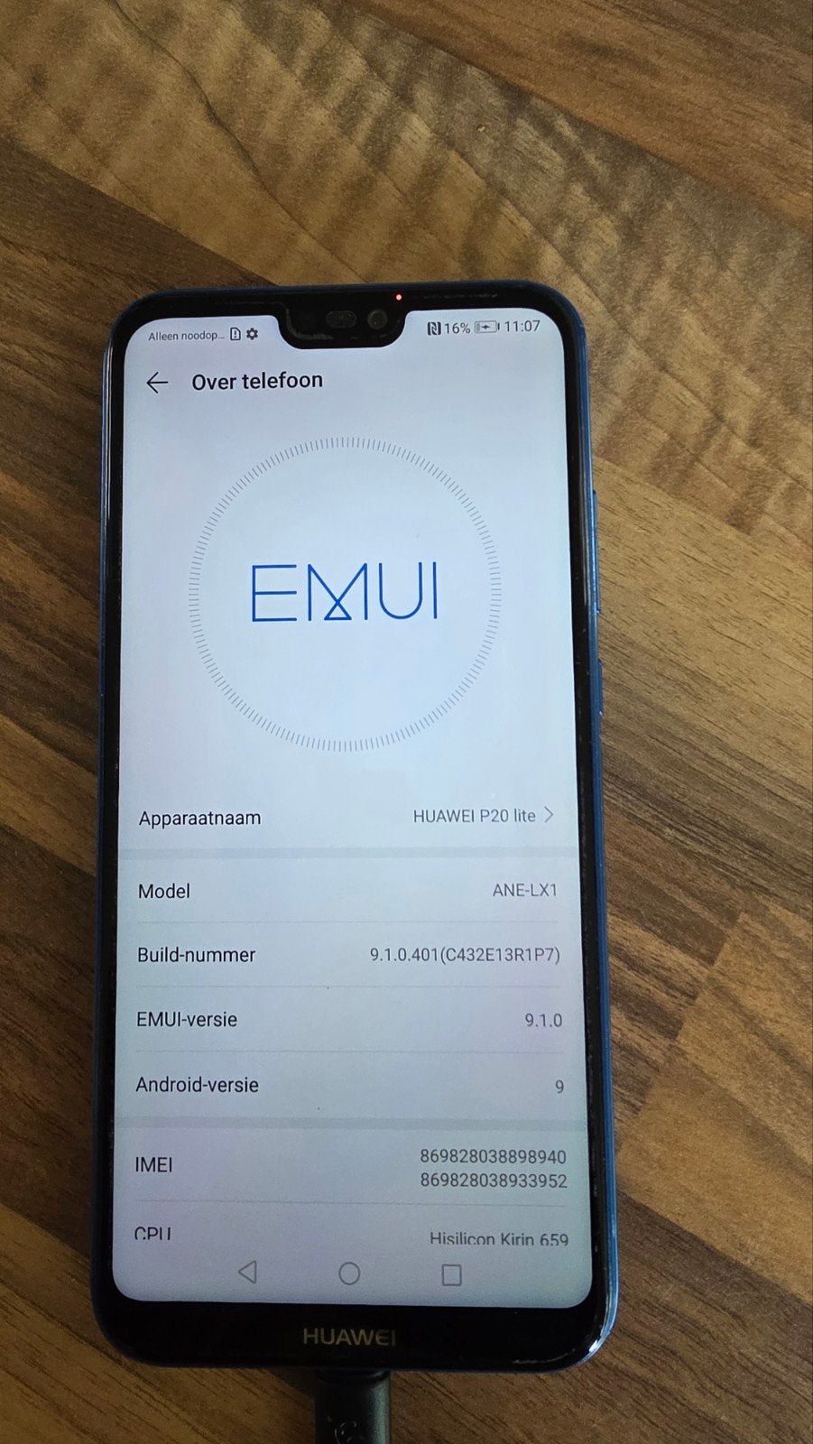 Huawei P20 Lite 64GB - Gebruikt met hoesje, Telecommunicatie, Mobiele telefoons | Huawei, Gebruikt, Blauw, Touchscreen, Ophalen of Verzenden